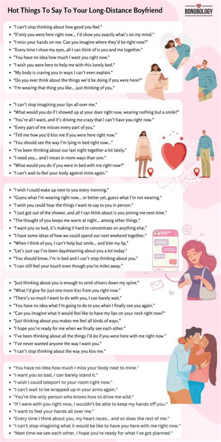 100+ things to say to your long distance boyfriend to keep the spark alive
