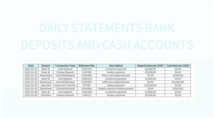 Bank Statements & Deposits 