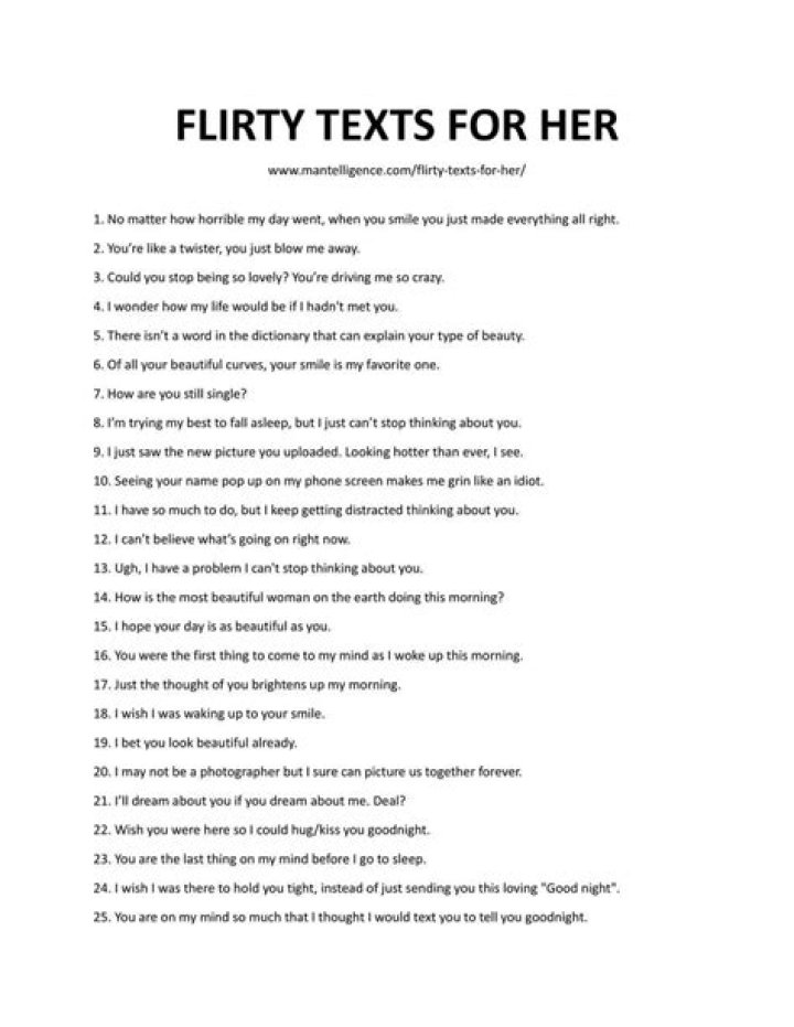 Best flirt SMS for a lady