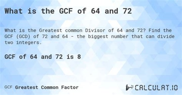 GCF of 64 and 27