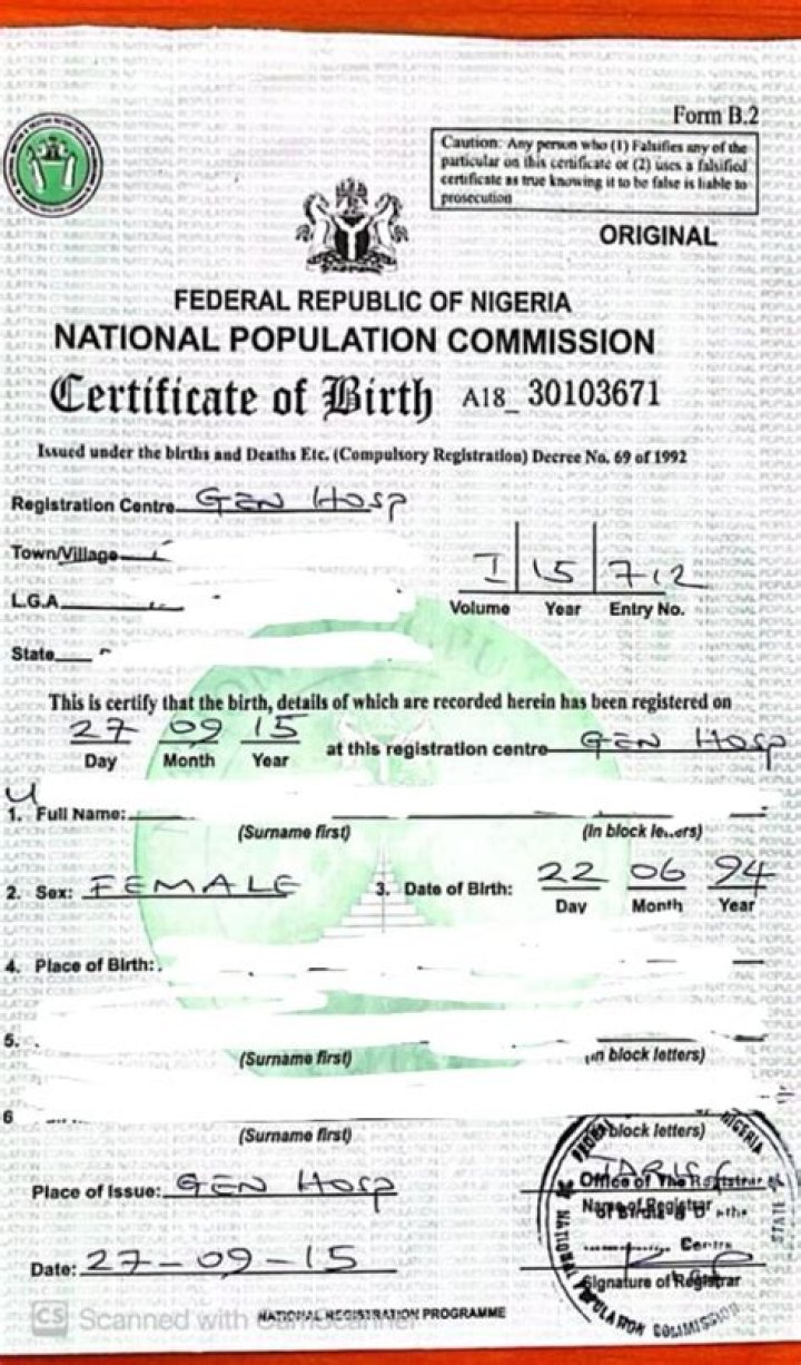 How to get birth certificate Nigeria