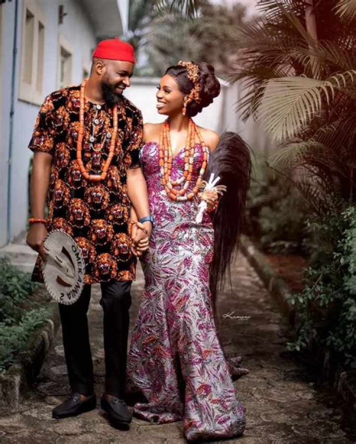 Igbo traditional wedding attire for the bride