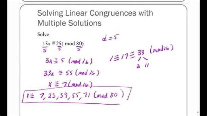 {linear congruence}