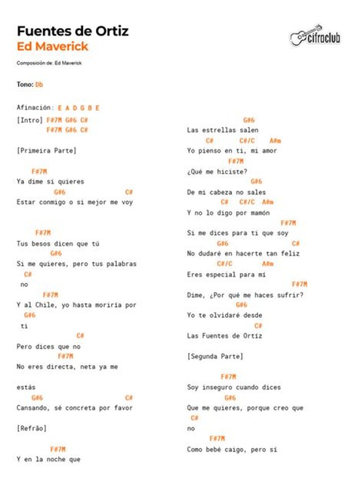 Lyrics & Translations of Fuentes De Ortiz by Ed Maverick