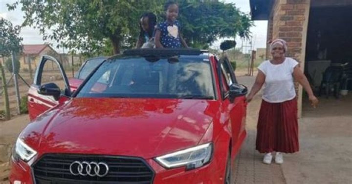 Mother overjoyed as son buys car, shows the expensive vehicle to her (see photo)