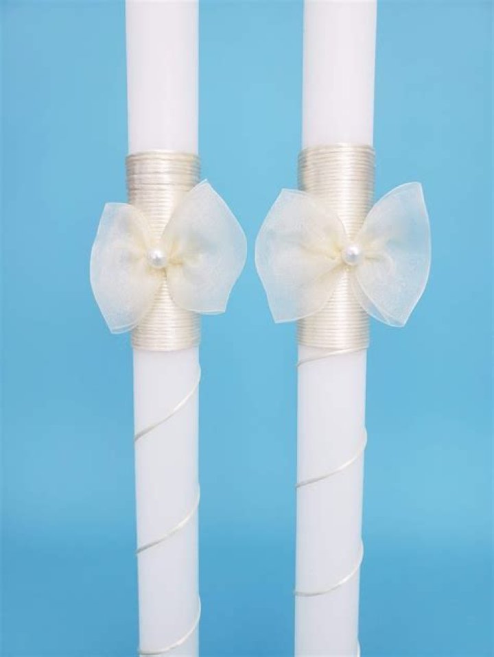 Wedding Candles Thick Stem | Decorated Orthodox Marriage Candle Set Blessed Celebration